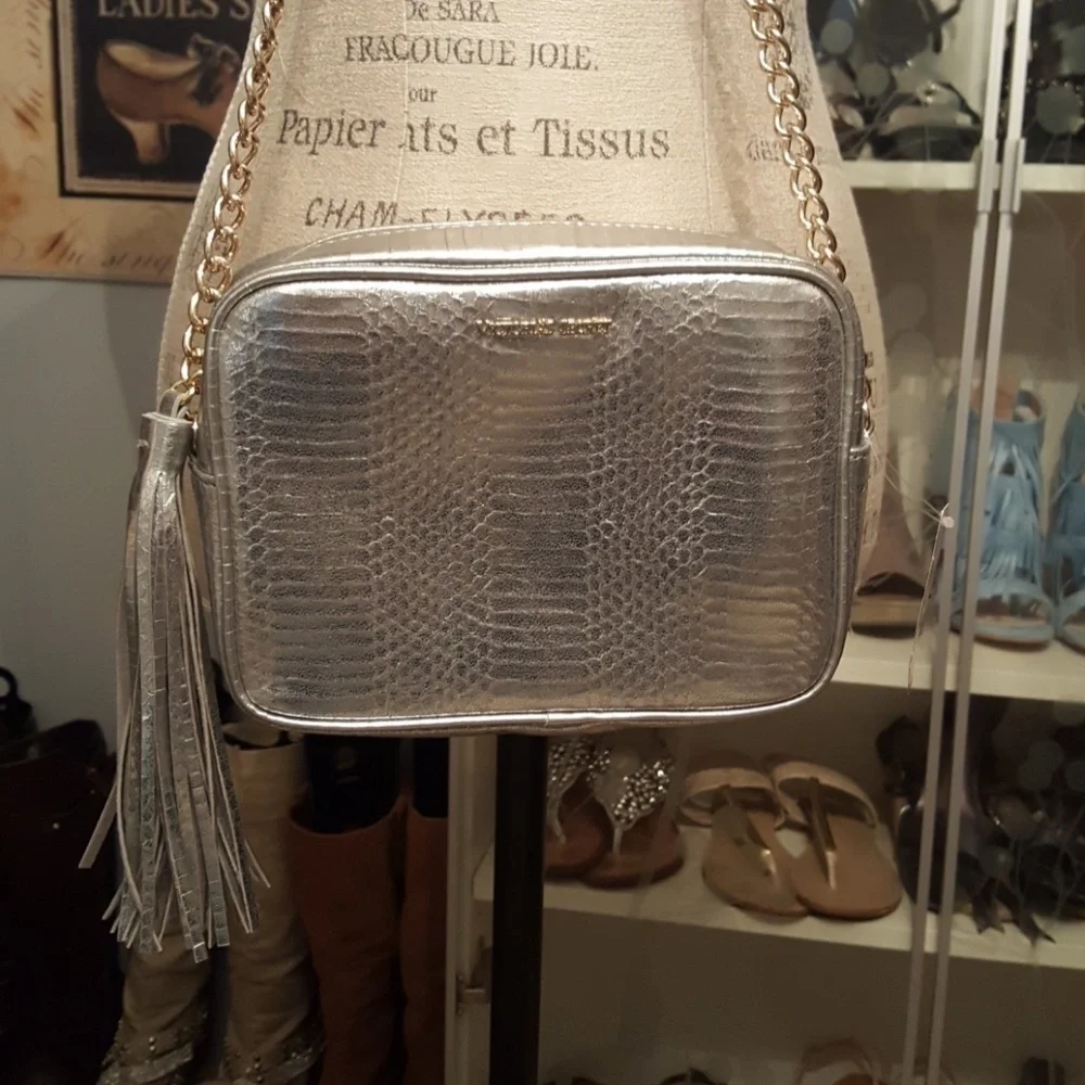 VICTORIA'S Secret silver purse NWT
